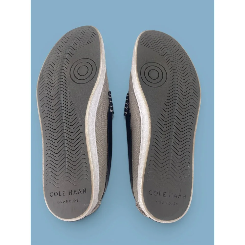 Cole Haan Nantucket 1928 Men's Gray Canvas Penny Loafers Shoes Size 12M EUC